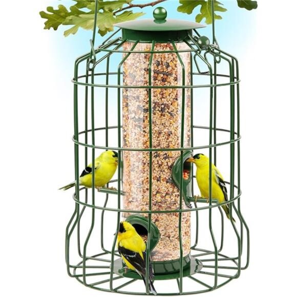 Squirrel Proof Bird Feeders for Outdoors Hanging (Premium Metal) 1.25lb Capacity - Picture 7 of 7